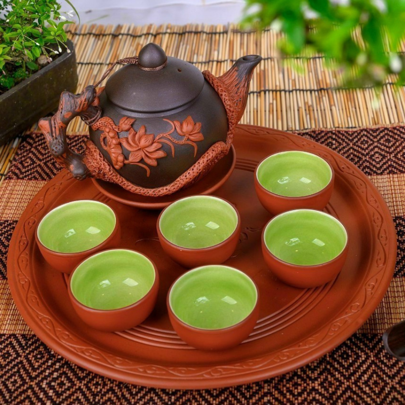 bo am chen den dap hoa phu dung do khay don tron dai